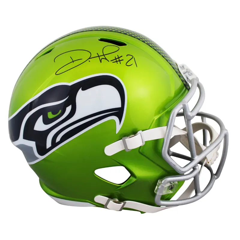 Seahawks Devon Witherspoon Signed Flash Full Size Speed Rep Helmet BAS Witness