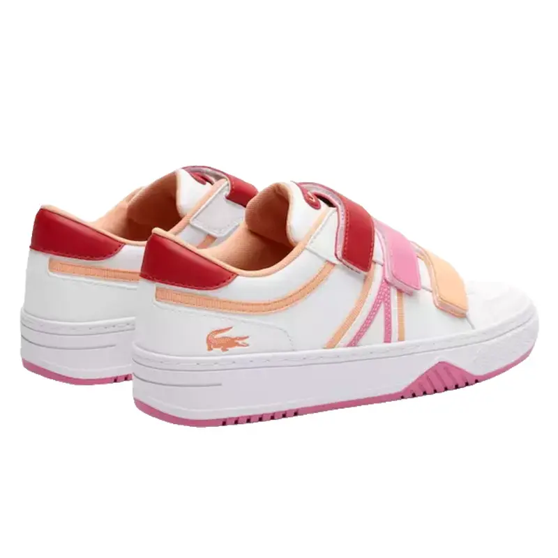 LACOSTE SHOES WHITE PINK SIZE 5.0/6.5 JUNIOR  L001 123 3  7-45SUJ0007286