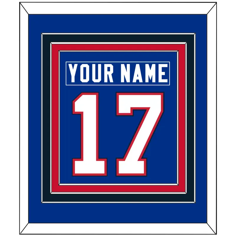 Buffalo Nameplate & Number (Back) Combined - Home Blue - Triple Mat 4