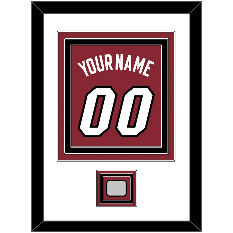 Miami Name & Number With Finals Patch - Alternate Red (2009-2017) - Triple Mat 2