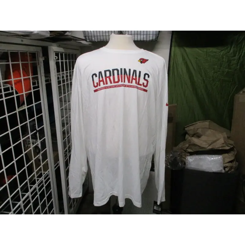 Used Nike NFL Dri-Fit Training Stay AZ Cardinals Longsleeve Shirt Size 4XL