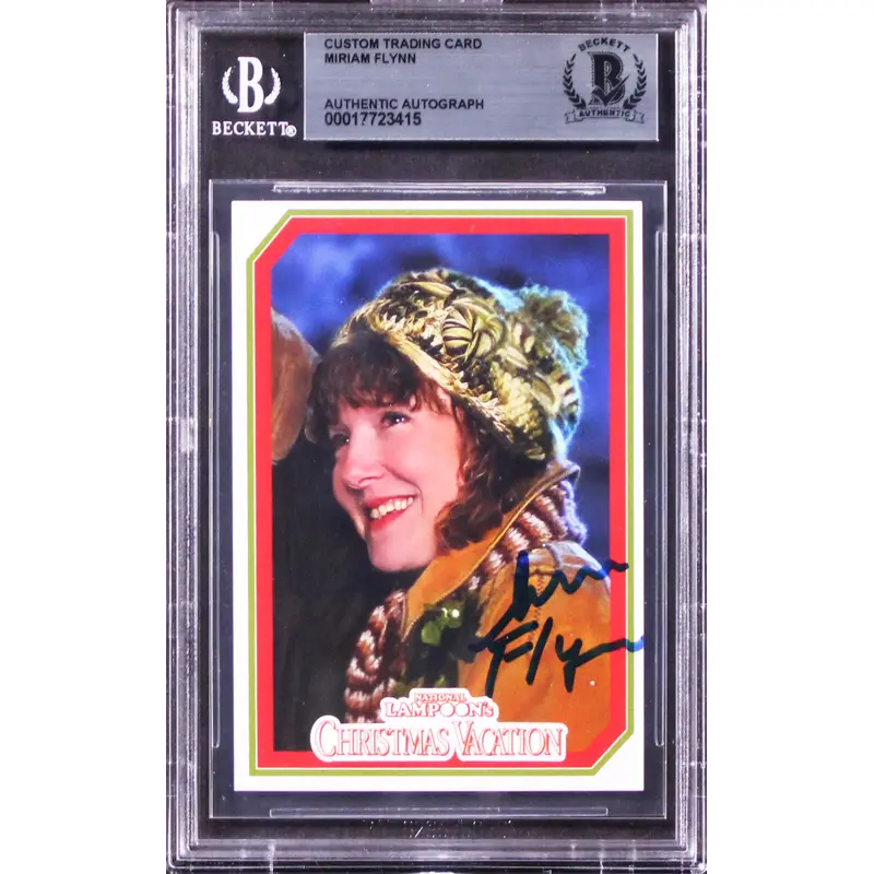 Miriam Flynn Christmas Vacation Authentic Signed Custom Trading Card BAS Slabbed