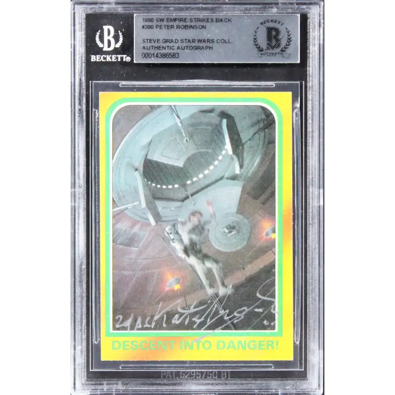 Peter Robinson Star Wars Signed 1980 SW Empire Strikes Back #300 Card BAS Slab