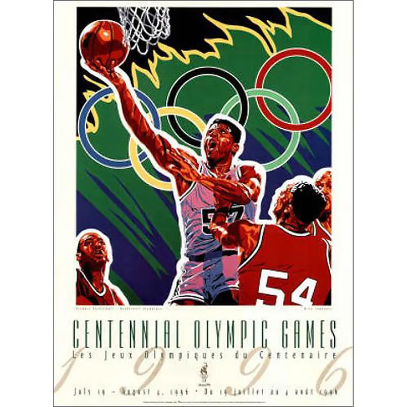 Atlanta 1996 Olympic Games Men's Basketball Official Event Poster - Fine Art Ltd.