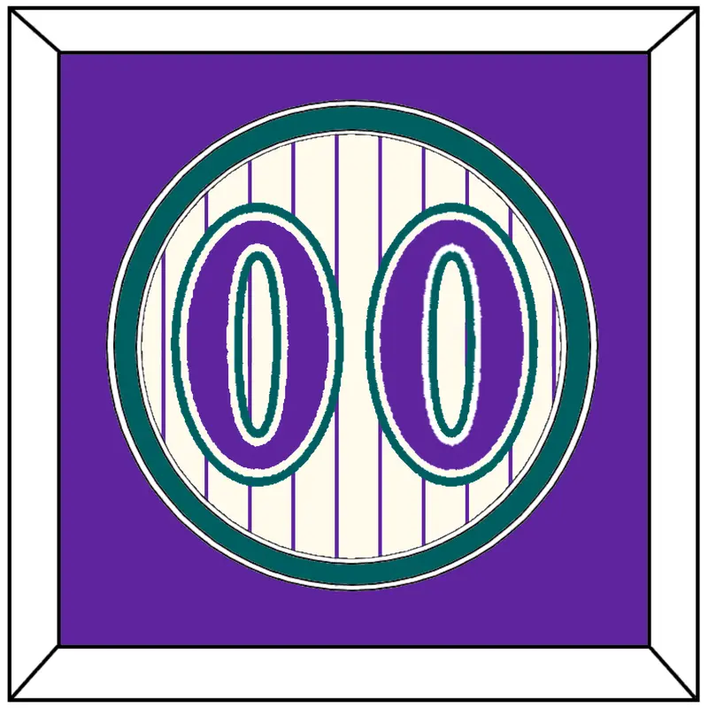 Arizona Number - Home Off-White Pinstripes (2001-2006) - Double Mat 3