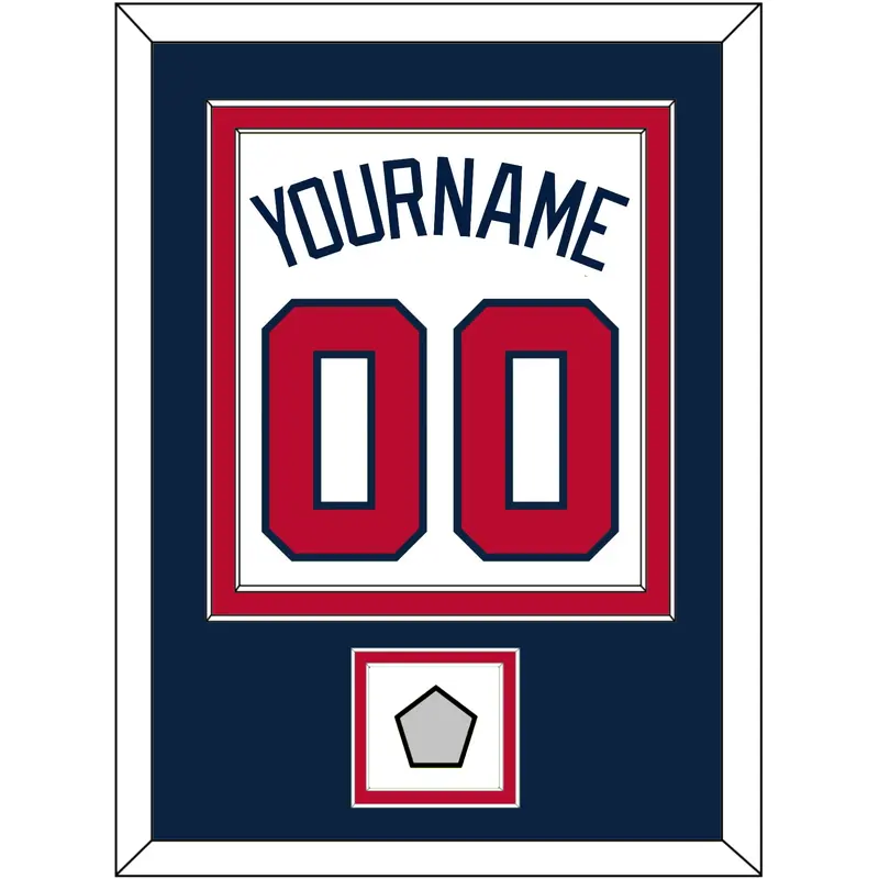 Atlanta Name, Number & World Series Champions Patch - Home White - Double Mat 4