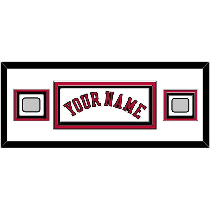 Chicago Name & 2 Finals Patches - Home White (1986-2017) - Triple Mat 2