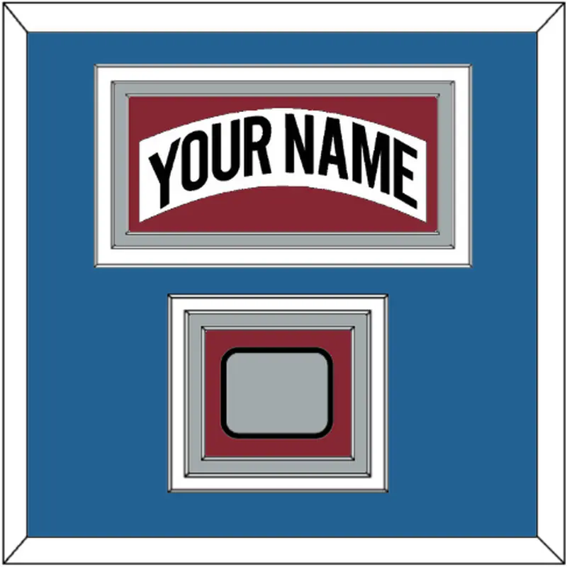 Colorado Nameplate & Stanley Cup Finals Patch - Home White (1995-1996) - Triple Mat 4