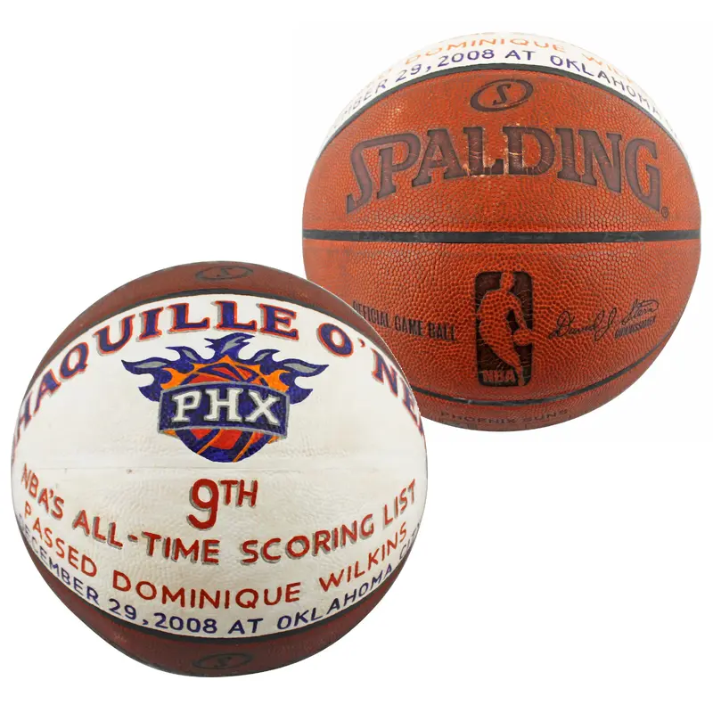 Shaquille O'Neal Game Used Basketball Reaching 9th On NBA Career Scoring List