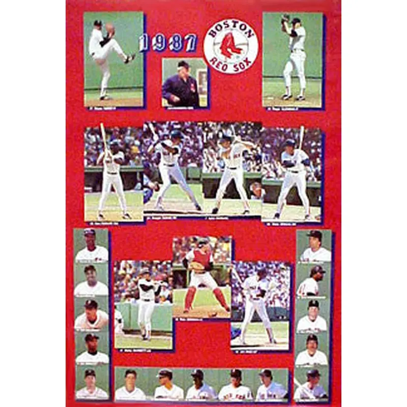 Boston Red Sox 1987 Team Composite Poster - Action Poster Co.