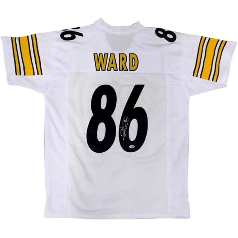 Hines Ward Autographed Pittsburgh (White #86) Custom Jersey - Beckett