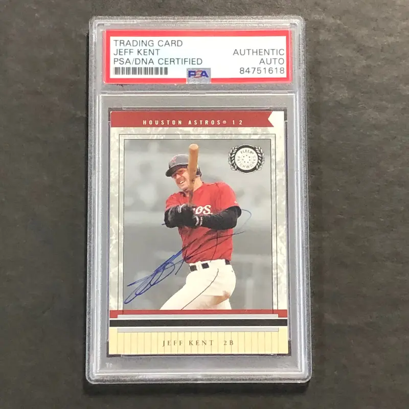 2003 Fleer #69 Jeff Kent Signed Card PSA Slabbed Auto Astros