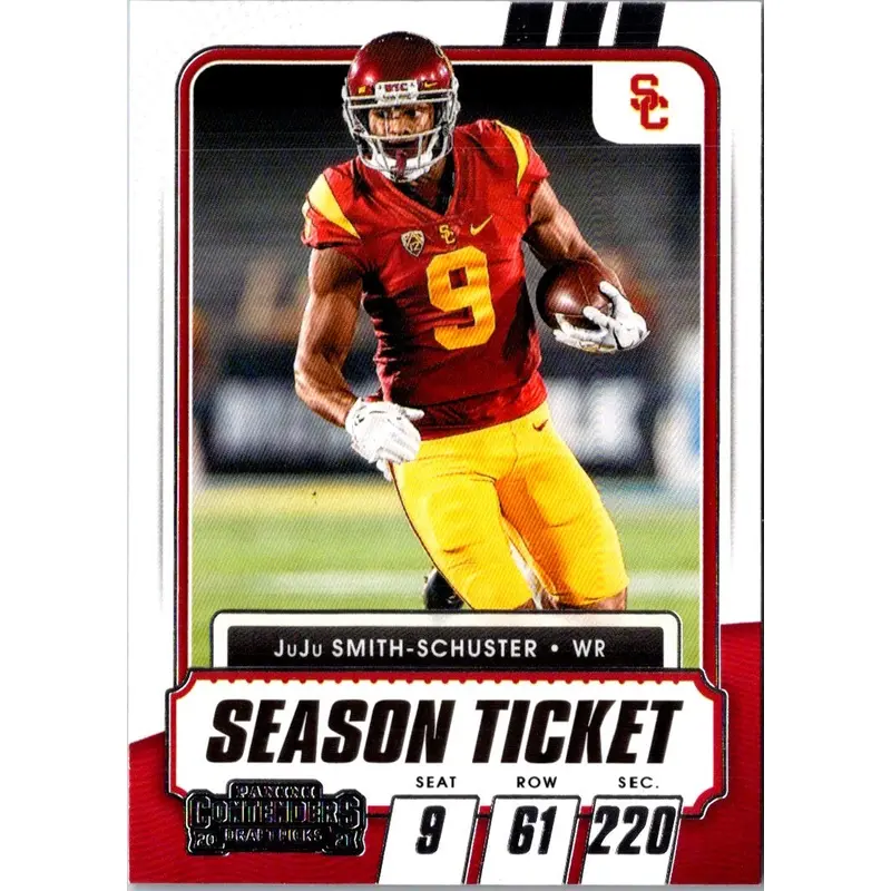 2021 Panini Contenders Draft Picks Game Ticket Red JuJu Smith-Schuster #90