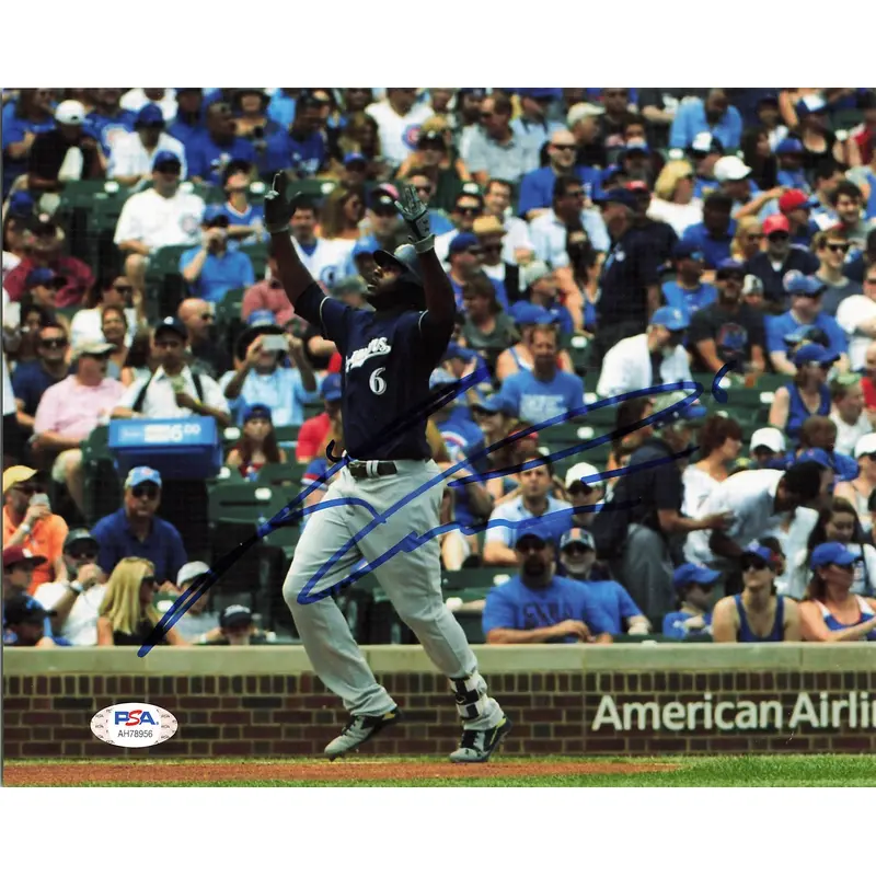 Lorenzo Cain signed 8x10 photo PSA/DNA Milwaukee Brewers Autographed