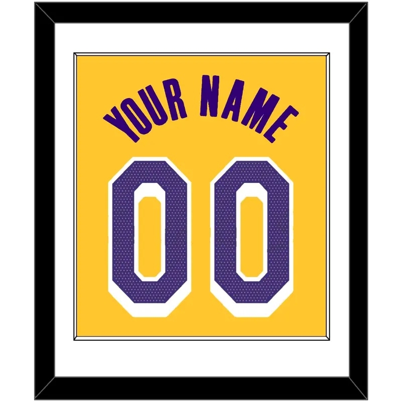 Los Angeles Name & Number - Yellow Icon - Single Mat 1