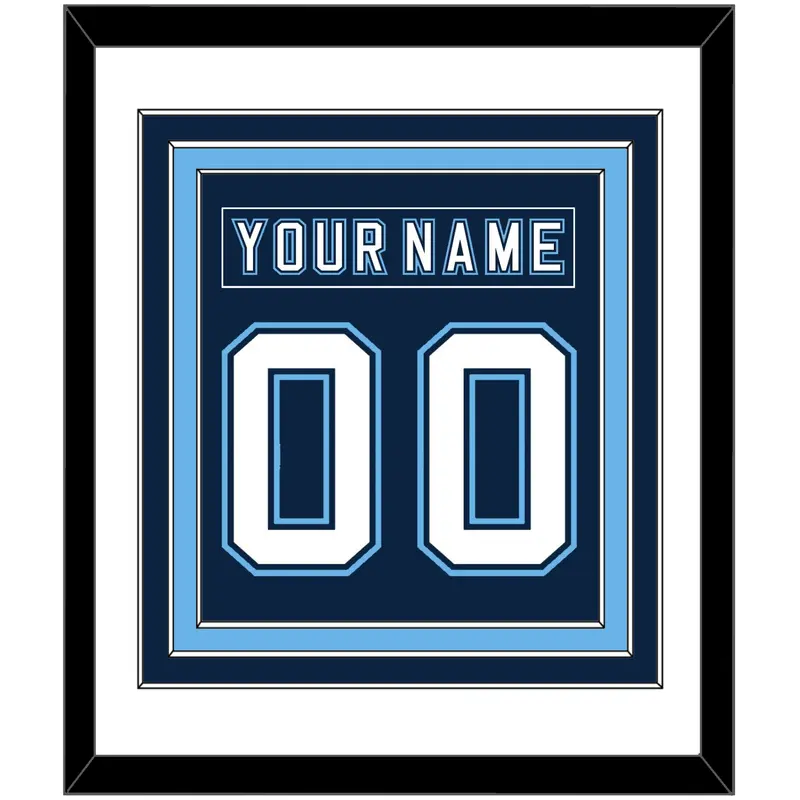 Maine Nameplate & Number (Back) Combined - Road Navy Blue - Triple Mat 1