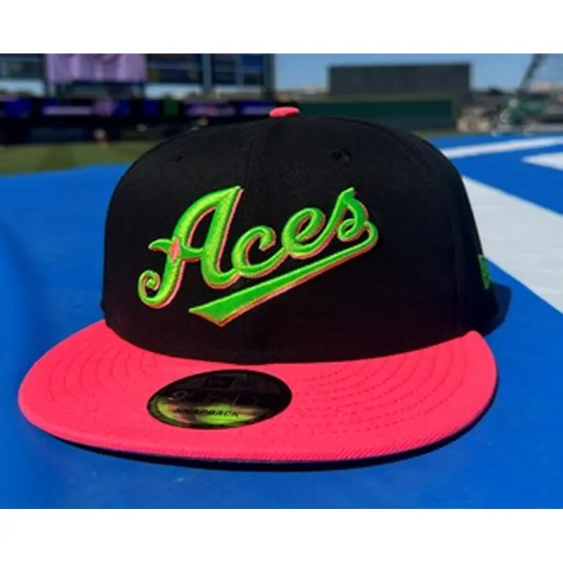 Reno Aces 9FIFTY Hot Pink N Green New Era Snapback Hat