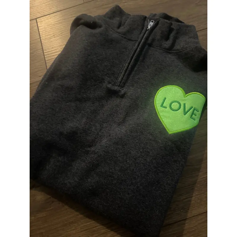 Love Conversation Heart 1/4 Zip -XL