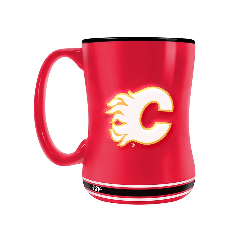 NHL Calgary Flames Team Crest Sculpted Mug (14 oz)