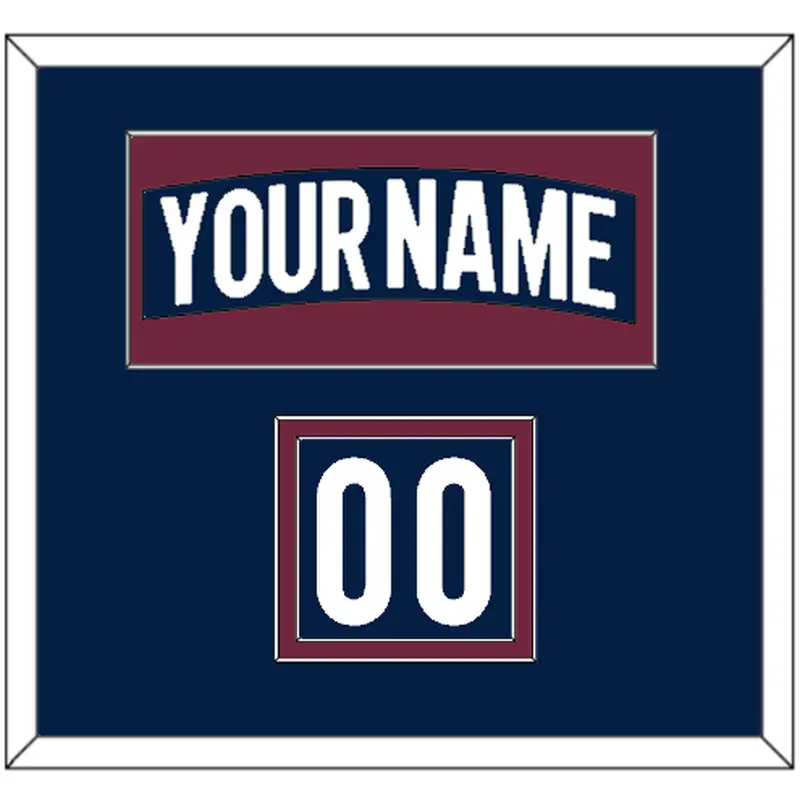 Colorado Nameplate & Number (Shoulder) - Alternate Navy - Double Mat 2