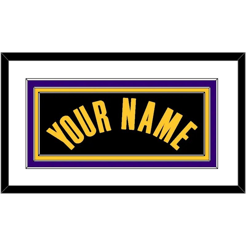 Los Angeles Name - Black Earned (2020-2021) - Triple Mat 1