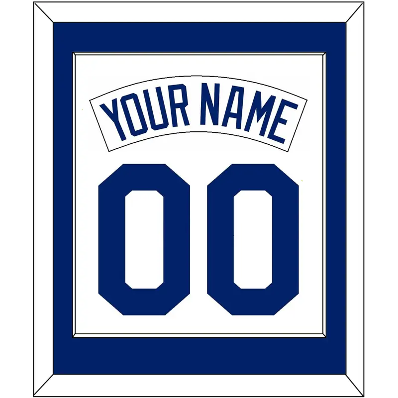 Seattle Nameplate & Number Combined - Home White (1987-1992) - Single Mat 1