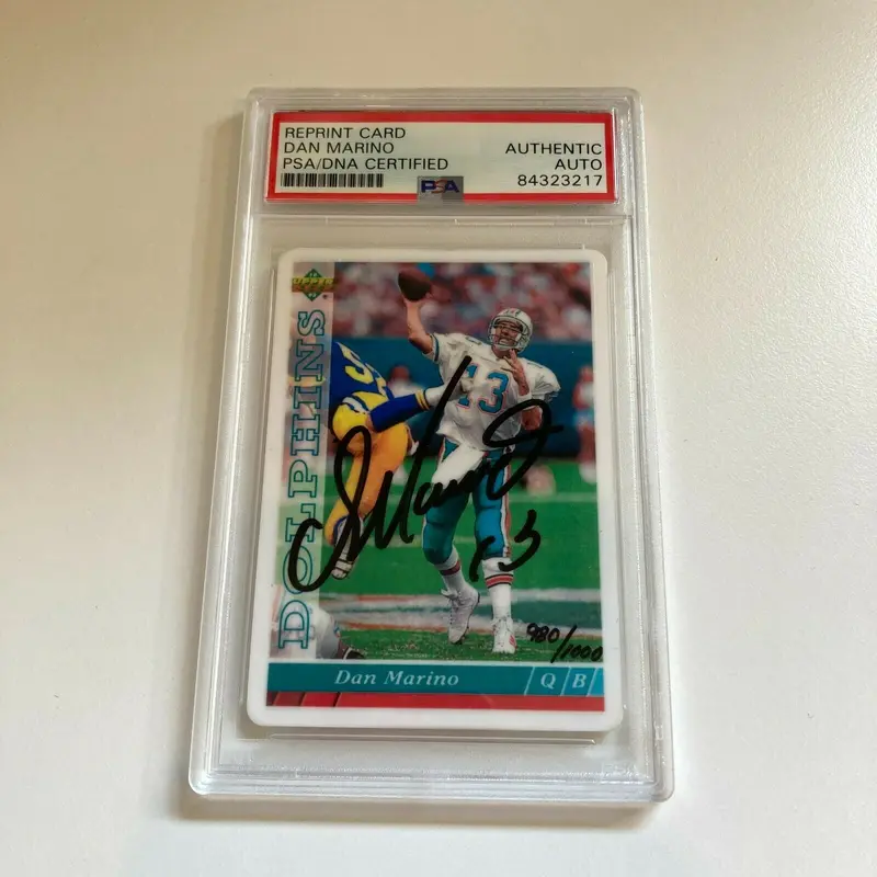 Dan Marino Signed Autographed 1991 Upper Deck Porcelain Card UDA & PSA DNA COA