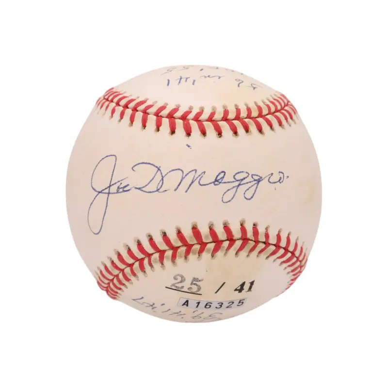Joe Dimaggio Signed STAT Baseball PSA DNA Auto Graded GEM MINT 10