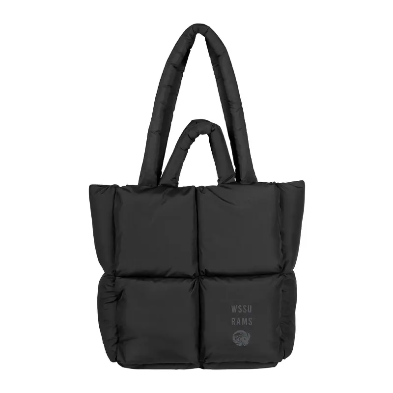 Winston Salem St Black Puff Tote