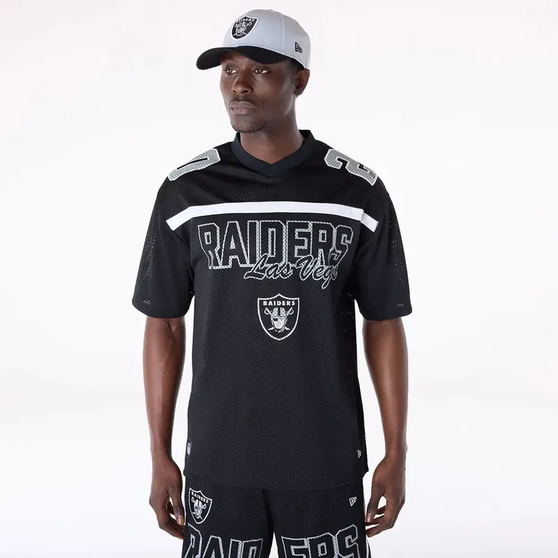 Las Vegas Raiders NFL Mesh Black T-Shirt