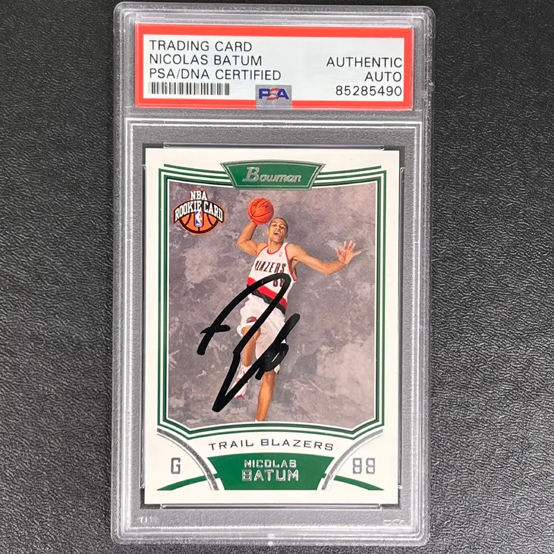 2008-09 Topps Bowman #148 Nicolas Batum Signed Card AUTO PSA/DNA Slabbed Blazers