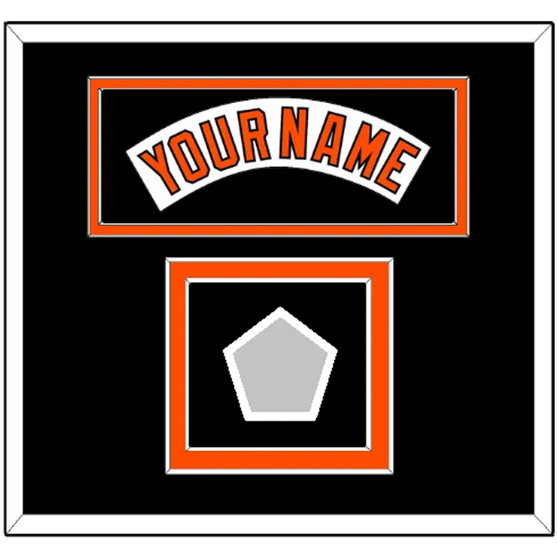 Baltimore Nameplate & World Series Jersey Patch - Home White (1978-1988) - Double Mat 4