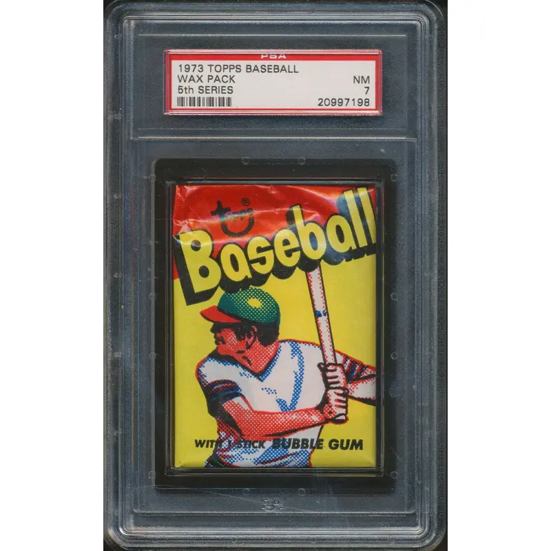 1973 Topps Baseball Unopened Series 5 Wax Pack PSA 7