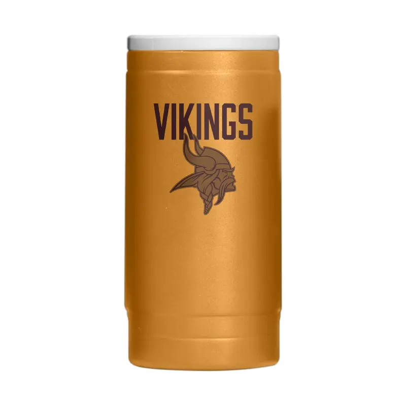 Minnesota Vikings  Huddle Powder Coat Slim Can Coolie