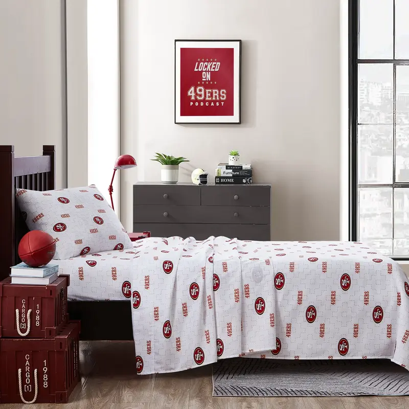 San Francisco 49ers Scatter Sheet Set Twin