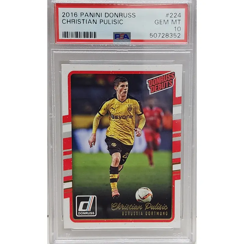 Christian Pulisic 2016 Panini Donruss #224 PSA 10 Gem Mint