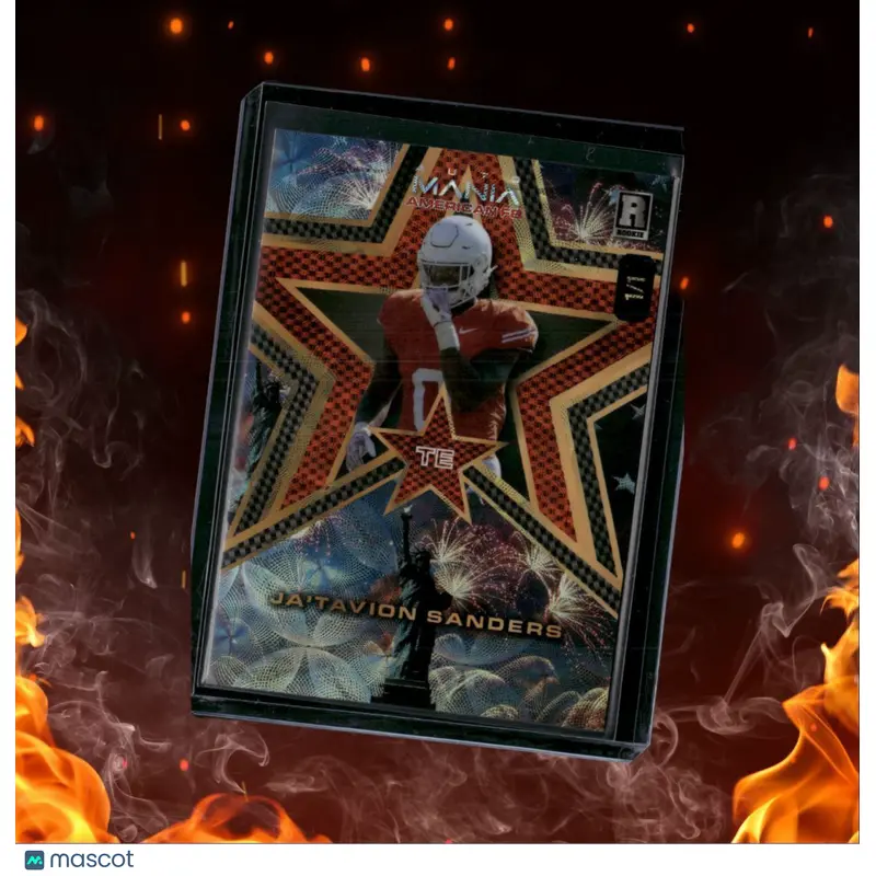 2024 Wild Card Auto Mania American FB Ja'tavion Sanders Fireworks Holo-Lux