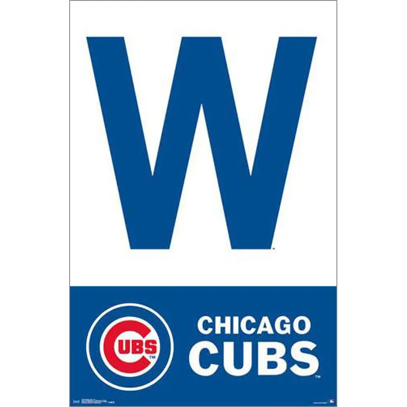 Chicago Cubs "W-Style" Official MLB Baseball Team Logo Poster - Trends 2016