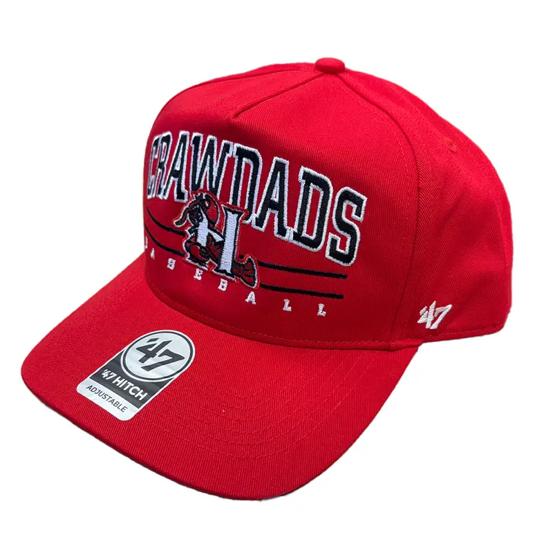 Hickory Crawdads '47 Red Roscoe Hitch Adjustable Cap