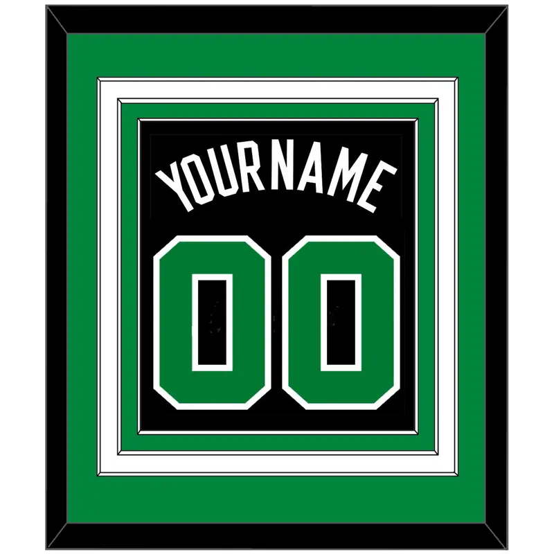 Boston Name & Number - Black Statement - Triple Mat 2