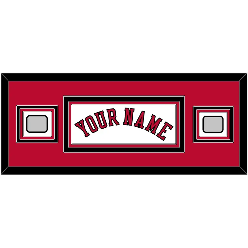 Chicago Name & 2 Champions Trophy Patches - Home White (1986-2017) - Triple Mat 4