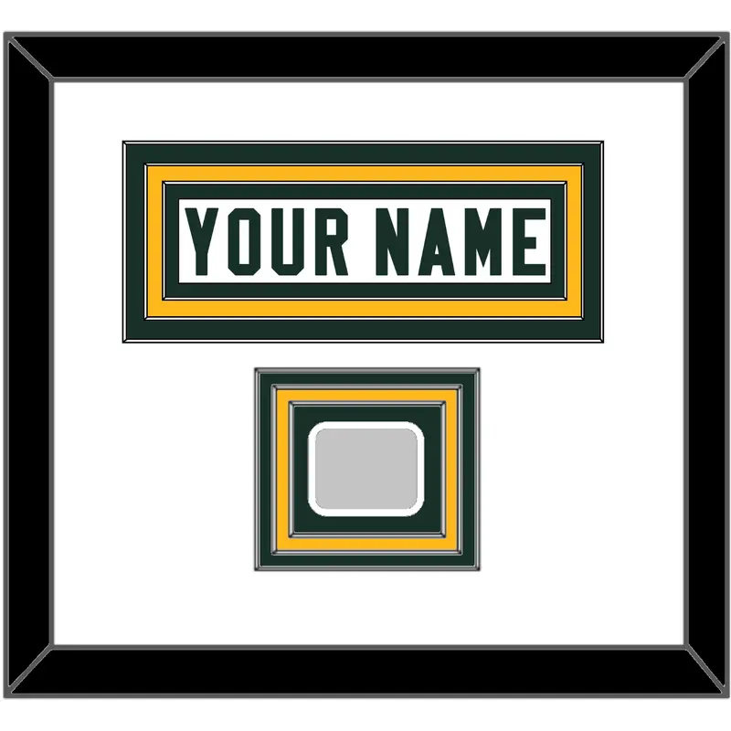 Green Bay Nameplate & Super Bowl Jersey Patch - Road White - Triple Mat 1