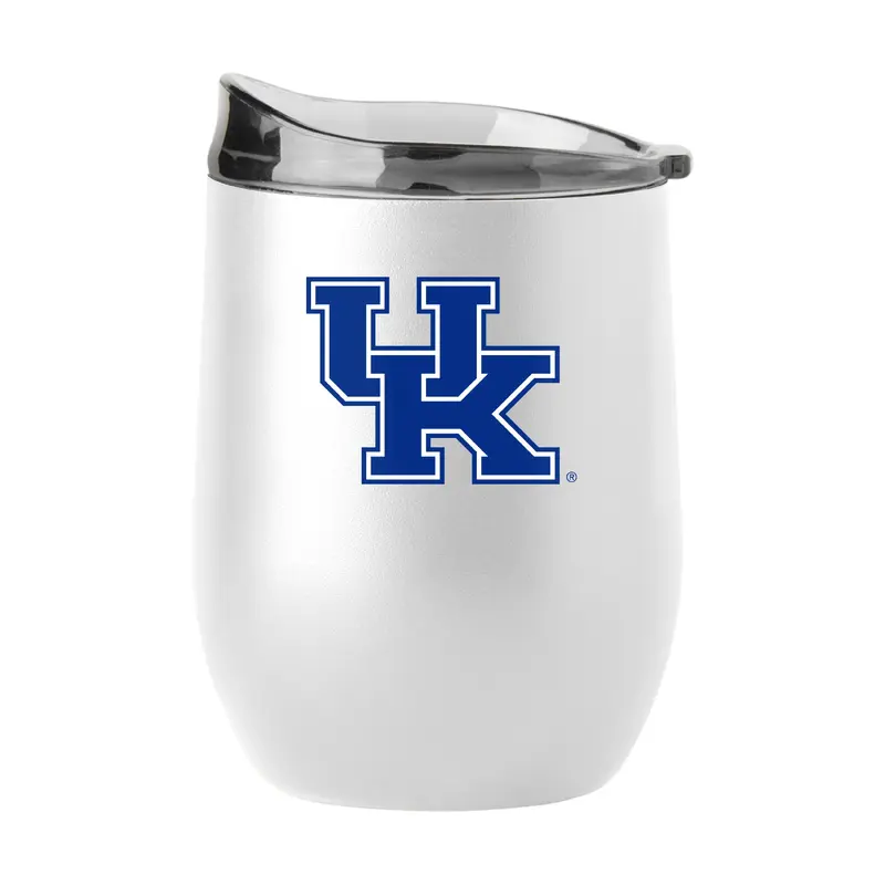 Kentucky 16oz Swagger White Powder Coat Curved Beverage