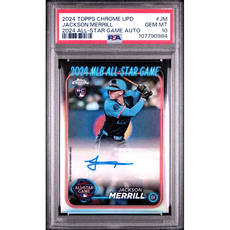 Jackson Merrill 2024 Topps Chrome Update All-Star Auto PSA 10 Gem Mint