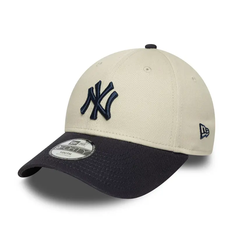 New York Yankees Youth MLB Colour Block Cream 9FORTY Adjustable Cap