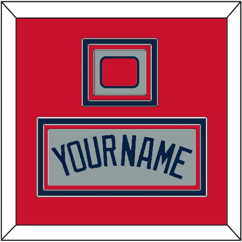 Boston Name & Logo Patch - Road Gray (2009-2013) - Triple Mat 2
