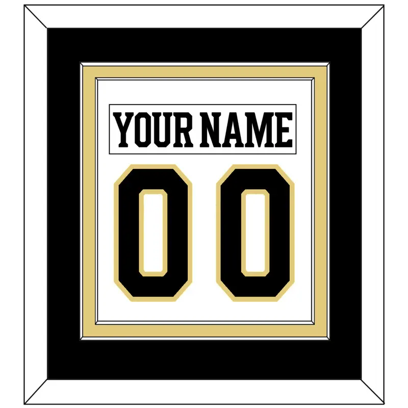 Boston Nameplate & Number (Back) Combined - Centennial Road White - Double Mat 2