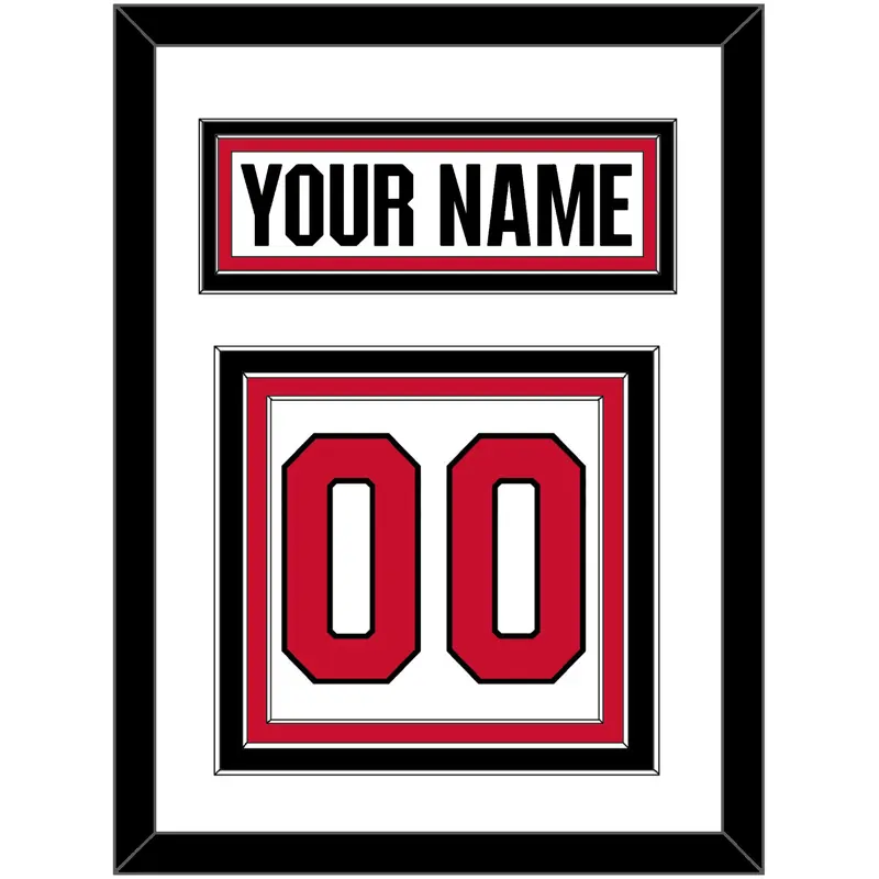 Ottawa Nameplate & Number (Back) - Road White (2017-2020) - Triple Mat 1