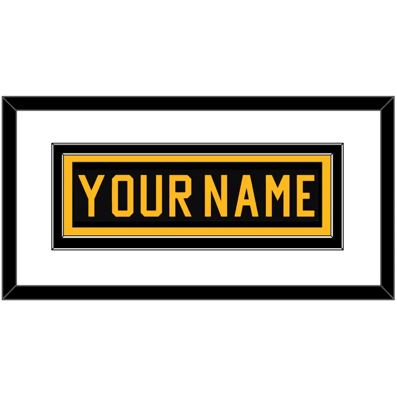 Pittsburgh Nameplate - Road Black (1981-1984) - Double Mat 1