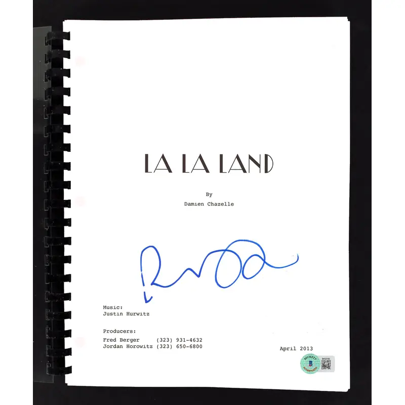 Rosemarie DeWitt La La Land Authentic Signed Movie Script BAS #BK02195